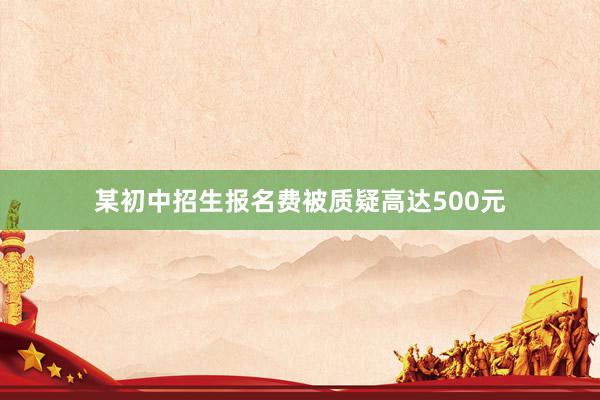 某初中招生报名费被质疑高达500元